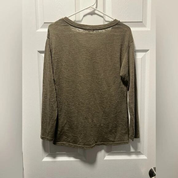 Pleione Thin Knit Sweater Women Med Pale Olive - Picture 5 of 5